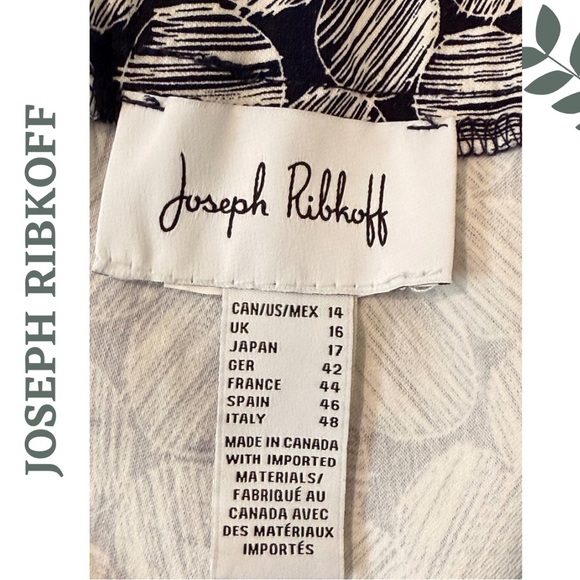 Joseph Ribkoff Printed High-rise Pants Style 211290 | Navy White | Size 14 - Picture 7 of 8